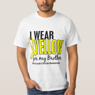 Ich trage gelben Hodenkrebs des Bruder-10 T-Shirt