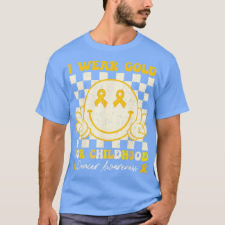 Ich trage Gold für das Bewusstsein der Kindheit T-Shirt