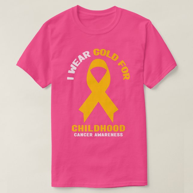 Ich trage Gold für das Krebsbewusstsein von Kinder T-Shirt (Design vorne)
