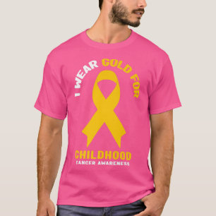 Ich trage Gold für das Krebsbewusstsein von Kinder T-Shirt