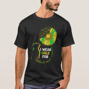 Ich trage Gold für den Monat C T-Shirt