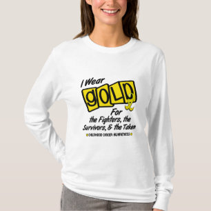Ich trage Gold für die KÄMPFER-ÜBERLEBENDEN, die 8 T-Shirt