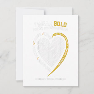 Ich trage Gold für die Kindheit meiner Enkelin Einladung