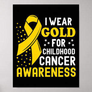 Ich trage Gold für die Unterstützung des Bewusstse Poster