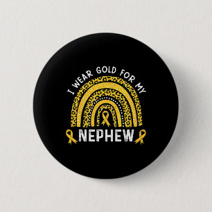 Ich trage Gold für mein Nephew-Kinderkrebs-Bewusst Button