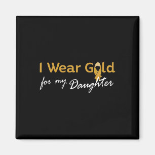 Ich trage Gold für mein T-Shirt - Krebs im Kindesa Magnet