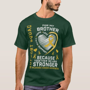 Ich trage Gold für meine Bruderkrebserkrankung T-Shirt