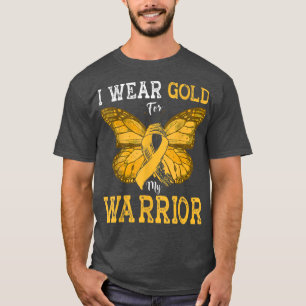 Ich trage Gold für meine Krieger-Krebserkrankungen T-Shirt