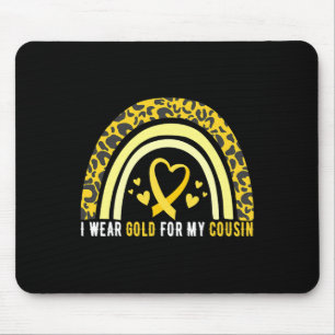 Ich trage Gold für meinen Cousin Kinderkrebs-Aware Mousepad