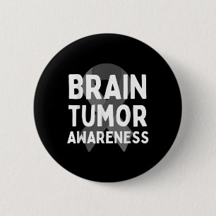 Ich trage Grau für Hirntumor Awareness Gray S Ribb Button