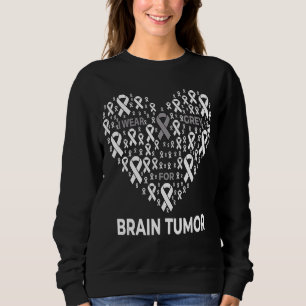 Ich trage Grau für Hirntumorbewusstsein, Weltnehme Sweatshirt