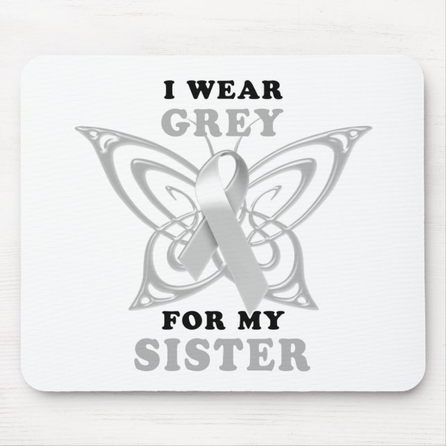 Ich trage Grau für meine Schwester Mousepad (Vorne)