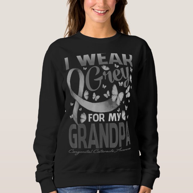 Ich trage Grau für meinen Großvater, die Kongenita Sweatshirt (Vorderseite)