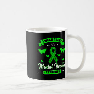 Ich trage Grün für das Bewusstsein für psychische Kaffeetasse