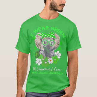 Ich trage Grün für das Bewusstsein für psychische  T-Shirt