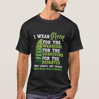 Ich trage Grün für das Bewusstsein für psychische T-Shirt