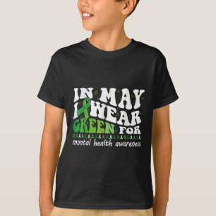 Ich trage Grün für das Bewusstsein für psychische T-Shirt