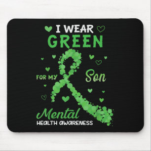 Ich trage Grün für das Bewusstsein meines Sohnes f Mousepad