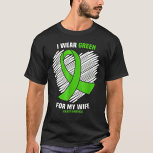 Ich trage Grün für meine Ehefrau Skoliose-Bewussts T-Shirt