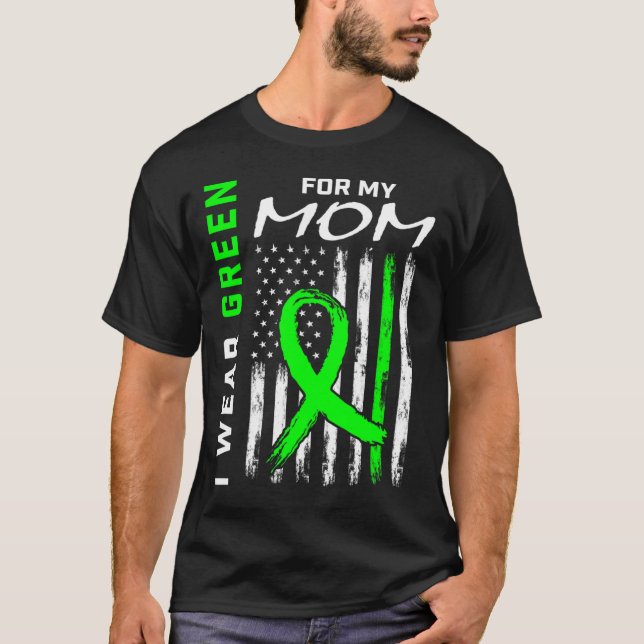 Ich trage Grün für meine Mama Nierenerkrankung Bew T-Shirt (Vorderseite)