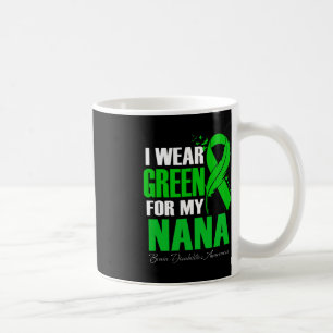 Ich trage Grün für meine Nana Brain Disabilities A Kaffeetasse