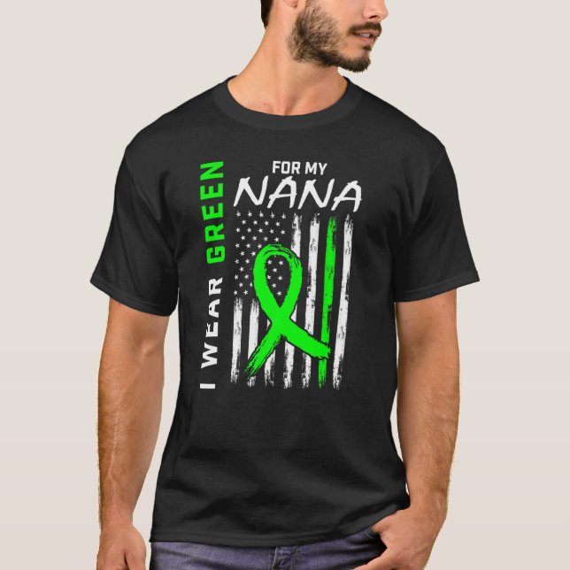 Ich trage Grün für meine Nana Cerebral Palsy-Aufkl T-Shirt (Vorderseite)