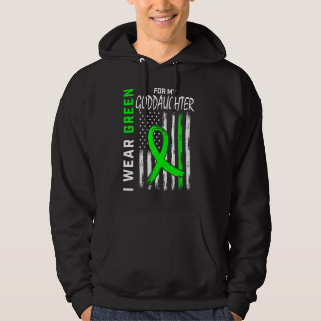 Ich trage Grün für meine Tochter Nierenerkrankung  Hoodie (Vorderseite)