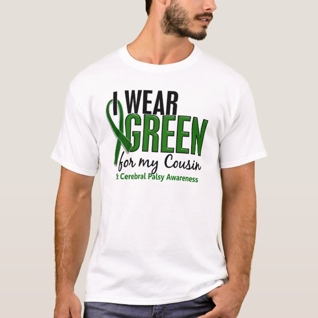 Ich trage Grün für meine zerebrale Lähmung des T-Shirt (Vorderseite)