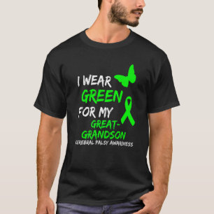 Ich trage Grün für meinen großen Enkel Cerebral Pa T-Shirt