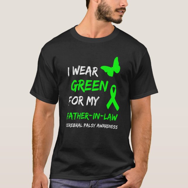 Ich trage Grün für meinen Vater im Jura Cerebral P T-Shirt (Vorderseite)