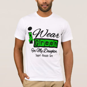 Ich trage grüne das Band-(Retro) - Tochter T-Shirt