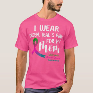 Ich trage grünes Aquamarines Rosa für meine Mama m T-Shirt
