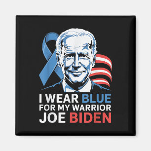 Ich trage helles Blau für Biden Prostatakrebs Awar Magnet