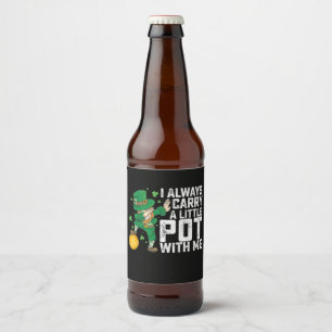 Ich trage immer einen kleinen Schinken mit mir St Bierflaschenetikett