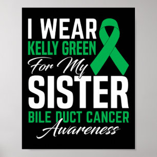 Ich trage Kelly Green für meinen Schwanzkrebs Poster