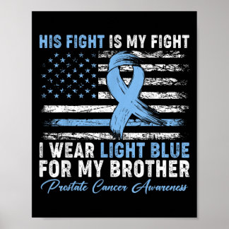 Ich trage leichtes Blau für meinen Bruderprostatak Poster