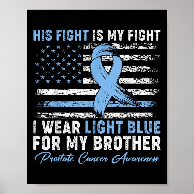 Ich trage leichtes Blau für meinen Bruderprostatak Poster (Vorne)