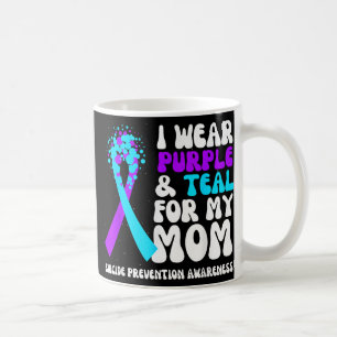 Ich trage Lila & Aquamarin für Mama Suizidpräv Kaffeetasse