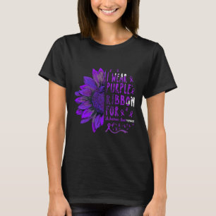 Ich trage Lila Band für Alzheimerheimer-Bewusstsei T-Shirt