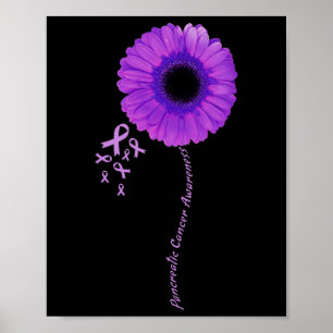 Ich trage Lila Blume Bauchspeicheldrüsenkrebs Bewu Poster