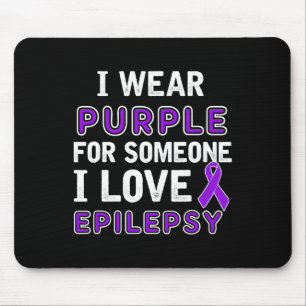 Ich trage Lila - Epilepsie-Bewusstsein Mousepad