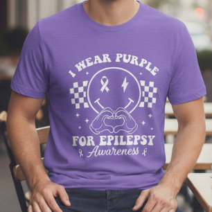 Ich trage lila Epilepsie-Bewusstsein Tri-Blend Shirt