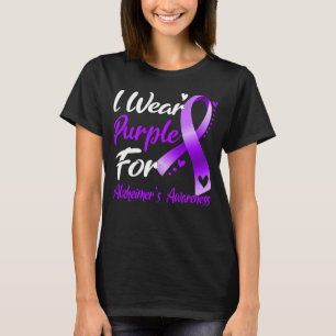 Ich trage Lila für Alzheimer's Awareness T-Shirt