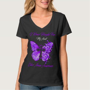 Ich trage Lila für das Bewusstsein für Tante-Älter T-Shirt