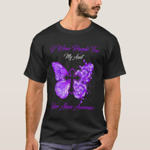 Ich trage Lila für das Bewusstsein für Tante-Älter T-Shirt