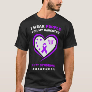 Ich trage Lila für das Rett-Syndrom meiner Tochter T-Shirt