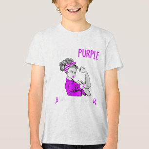 Ich trage Lila für Demenz Heimers Awareness _1 Tri-Blend Shirt