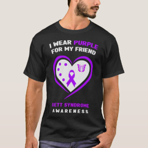 Ich trage Lila für die Awarenes des Friend Rett Sy T-Shirt