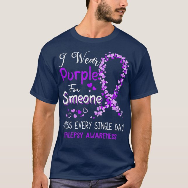 Ich trage Lila für eine Epilepsie T-Shirt (Vorderseite)
