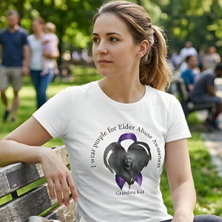 Ich trage Lila für Elder Abuse Photo T-Shirt